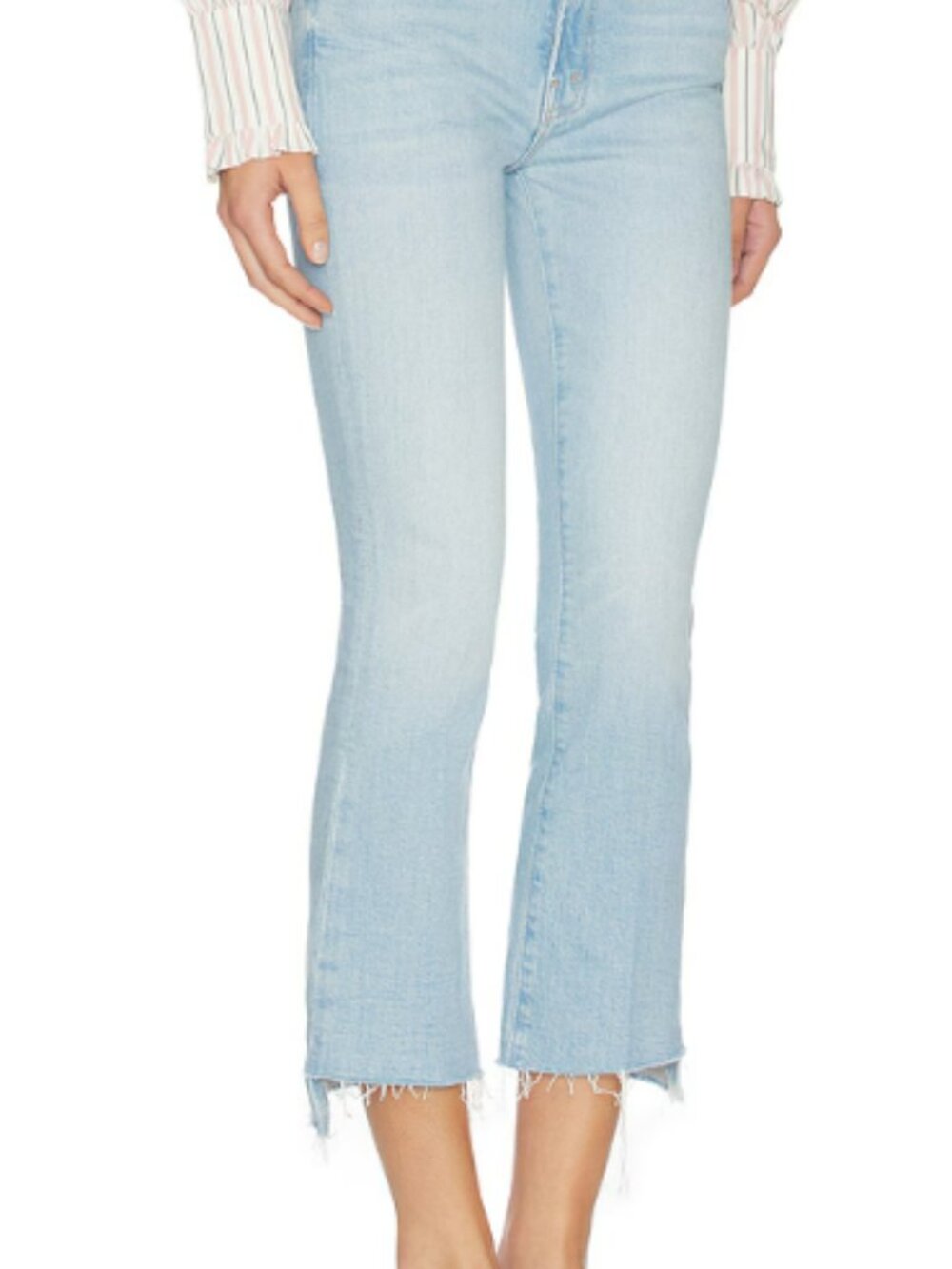 MOTHER Insider Crop Step Hem Fray Jeans